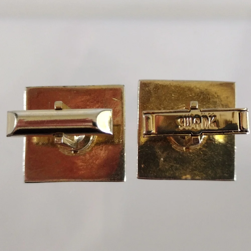 Swank Star Textured Gold-Tone Cufflinks MCM